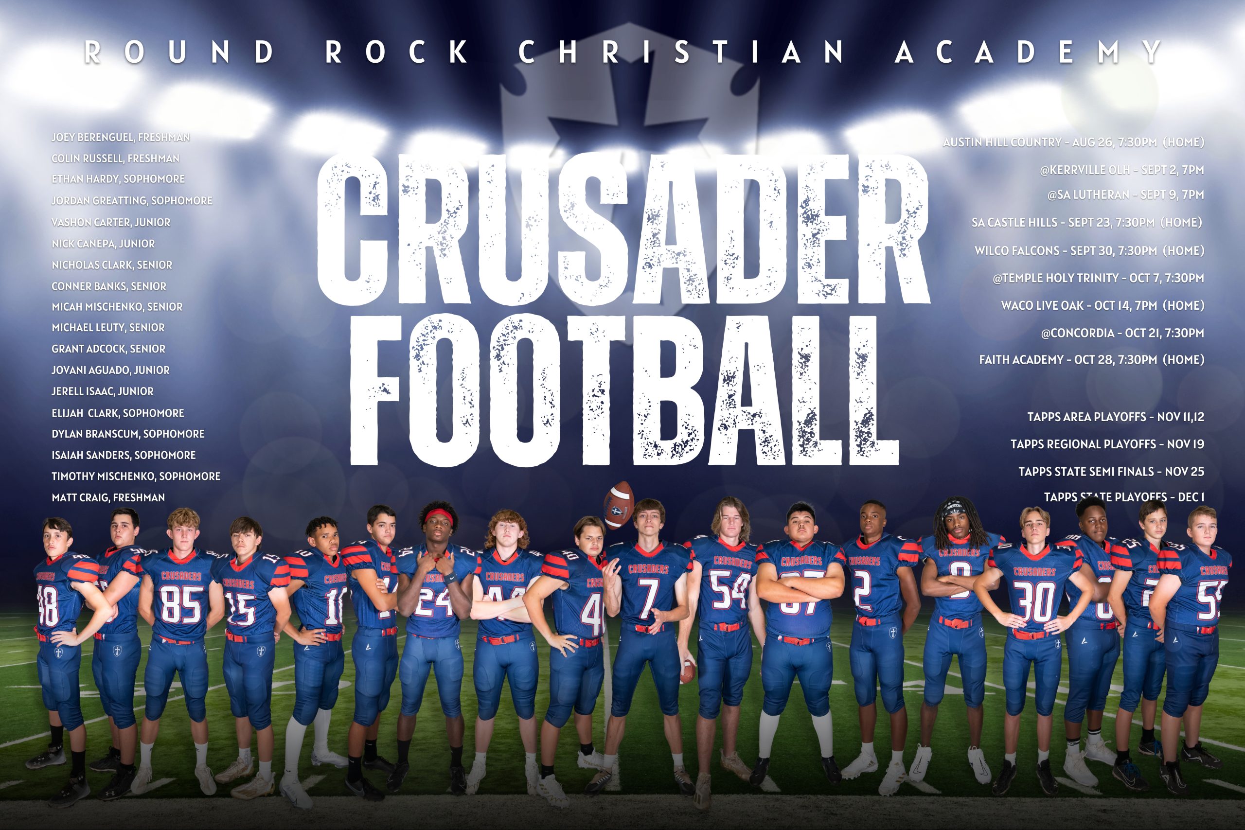 Football Round Rock Christian Academy